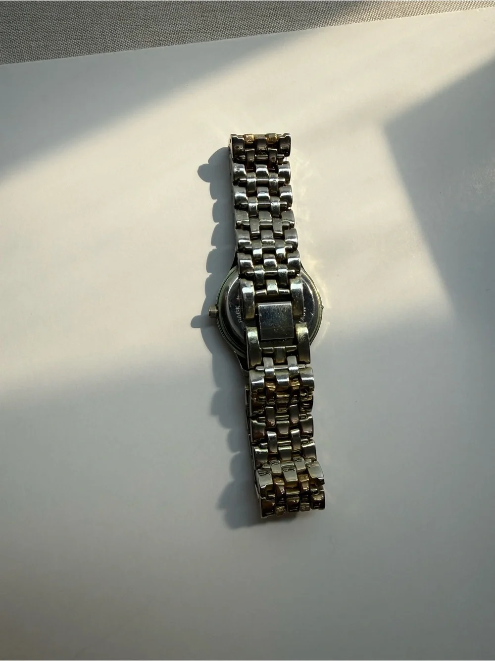 Geneva Silver Men’s Watch with Blue Dial and Stainless Bracelet Watch